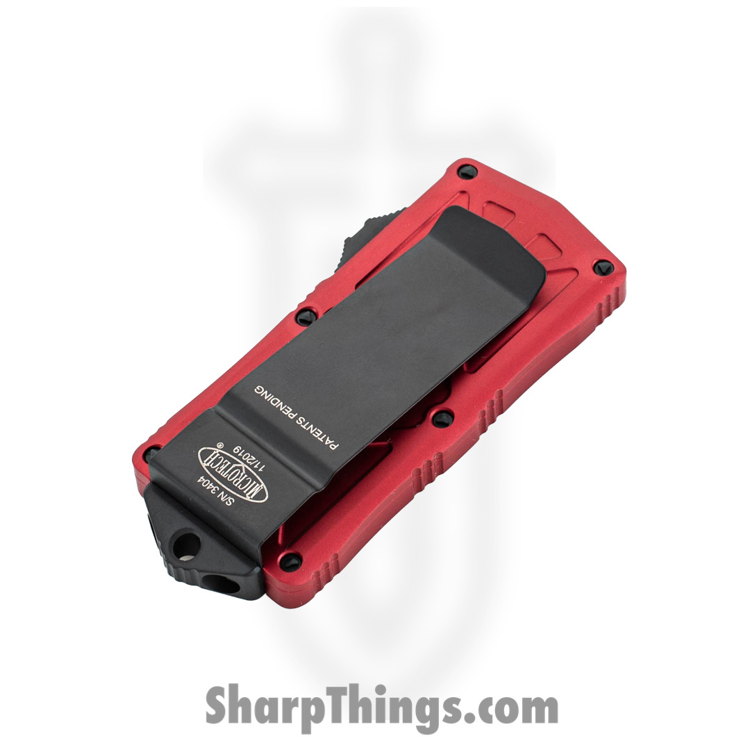 Microtech - 157-1RD - Exocet Money Clip - OTF Auto - Elmax, M390, 204P Coated Dagger - 6061-T6 Aluminum - Red - Image 4