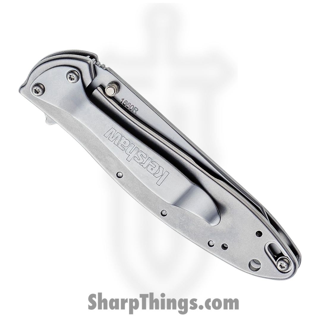 Kershaw - 1670BW - Blur - Assisted Open Knife - 14C28N Blackwash Drop Point - 6061-T6 Aluminum - Black - Image 5