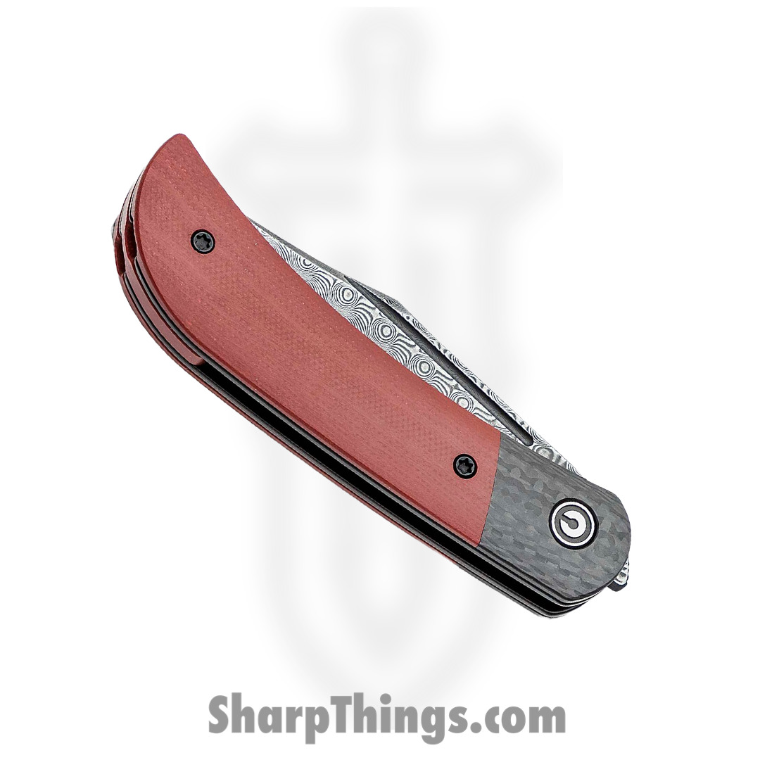 Civivi - C19010CDS4 - Appalachian Drifter Linerlock - Damascus - G-10 -Burgundy - Image 2