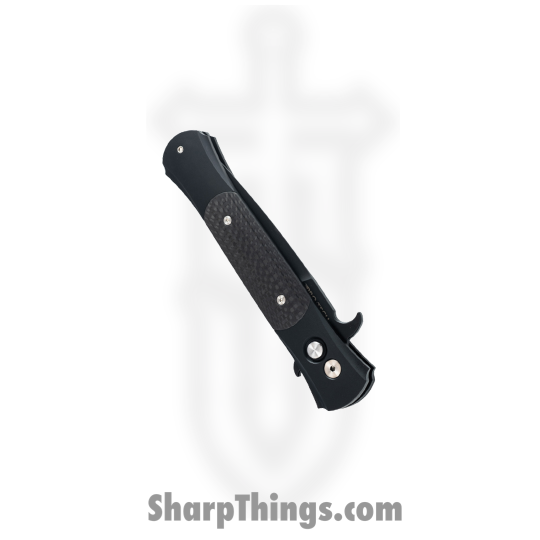 ProTech - 1905 - Large Don - Automatic Knife - 154CM Coated Spear Point - Aluminum/CF Inlay - Black - Image 3