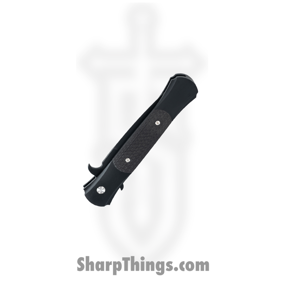 ProTech - 1905 - Large Don - Automatic Knife - 154CM Coated Spear Point - Aluminum/CF Inlay - Black - Image 4