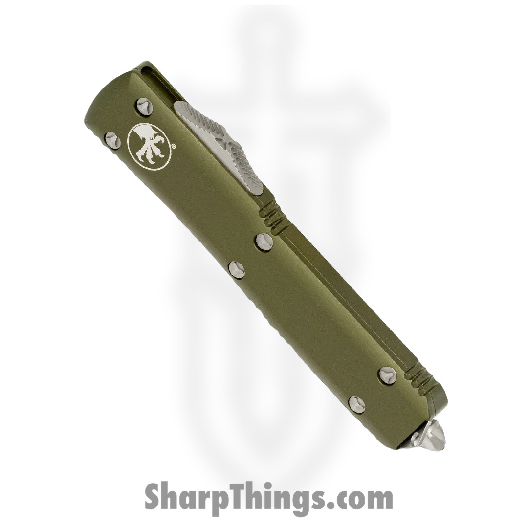 Microtech - 122-4OD - Ultratech - OTF Auto - M390 Satin Dagger - 6061-T6 Aluminum - OD Green - Image 3