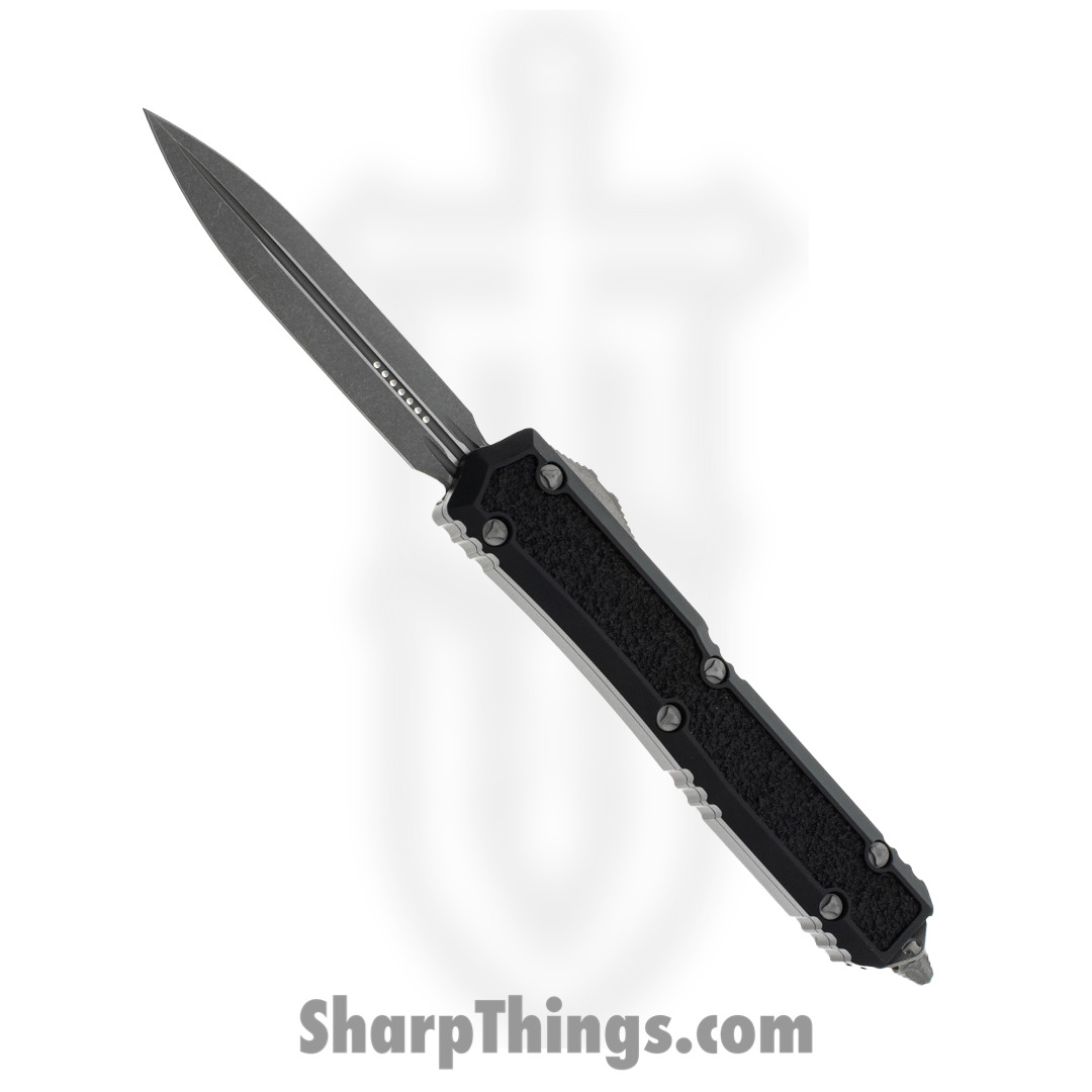 Microtech - 206-10APS - Makora Signature Series - OTF Auto - Elmax, M390, 204P Apocalyptic Dagger - Aluminum/Traction Inlay - Black