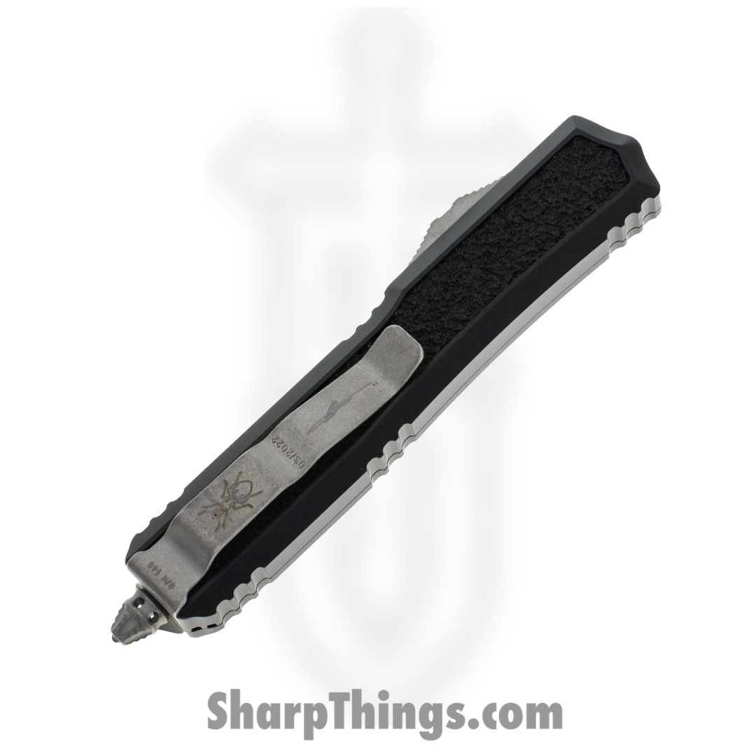 Microtech - 206-10APS - Makora Signature Series - OTF Auto - Elmax, M390, 204P Apocalyptic Dagger - Aluminum/Traction Inlay - Black - Image 4