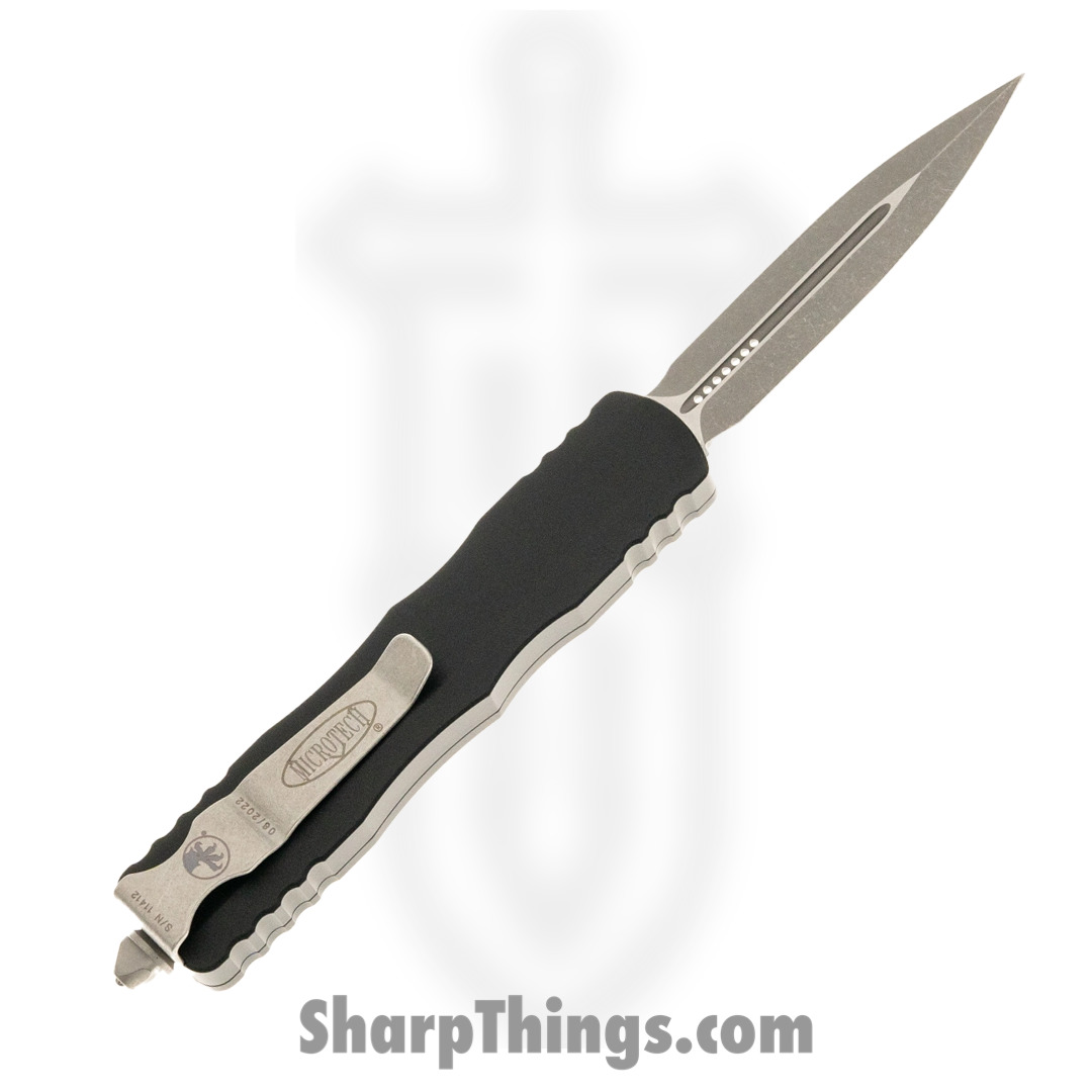 Microtech - 223-10AP - Ultratech - OTF Auto - Elmax, M390, 204P Apocalyptic Spartan - 6061-T6 Aluminum - Black - Image 2