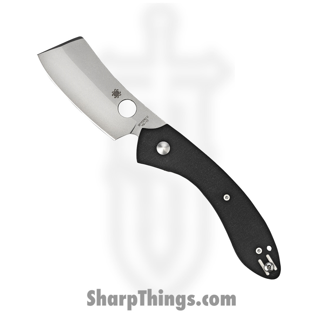 Spyderco - SC177GP - Roc - Folding Knife - VG-10 Blasted Cleaver - G10 - Black