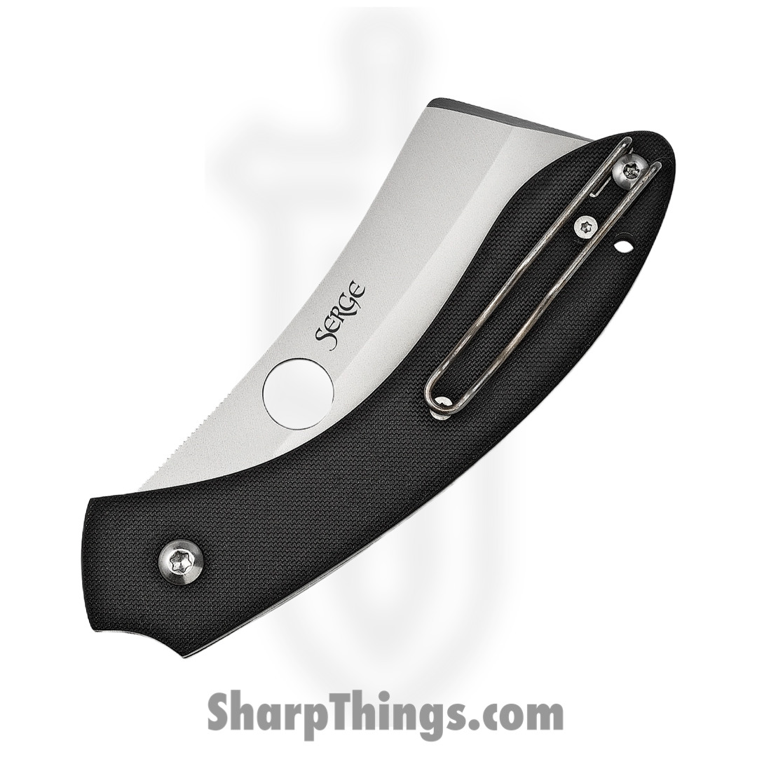 Spyderco - SC177GP - Roc - Folding Knife - VG-10 Blasted Cleaver - G10 - Black - Image 2