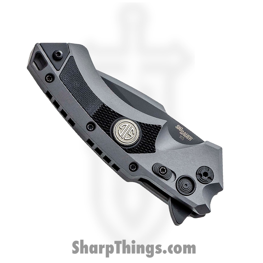 Hogue Knives - 36572 - SIG X5 Emperor Scorpion - Folding Knife - CPM 154 Coated Spear Point - 6061-T6 Aluminum/G10 - Grey/Black - Image 2