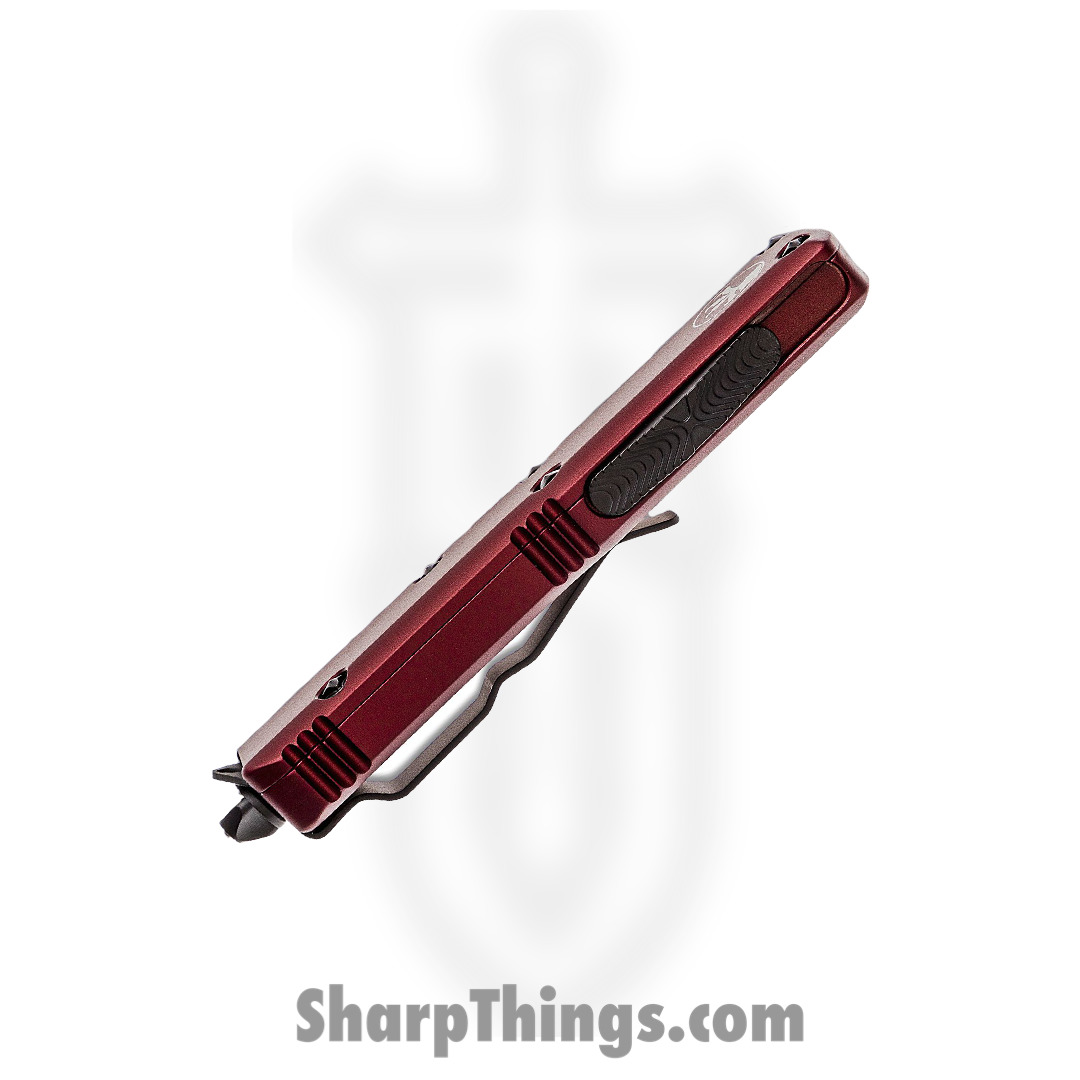 Microtech - 231-1MR - UTX-85 - OTF Auto - Elmax, M390, 204P Coated Drop Point - 6061-T6 Aluminum - Merlot - Image 3