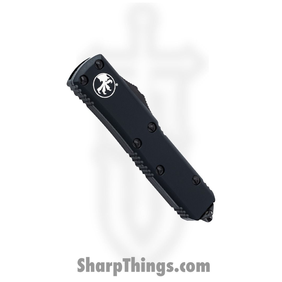 Microtech - 231-2T - UTX-85 - OTF Auto - Elmax, M390, 204P Two Tone Drop Point - 6061-T6 Aluminum - Black - Image 3