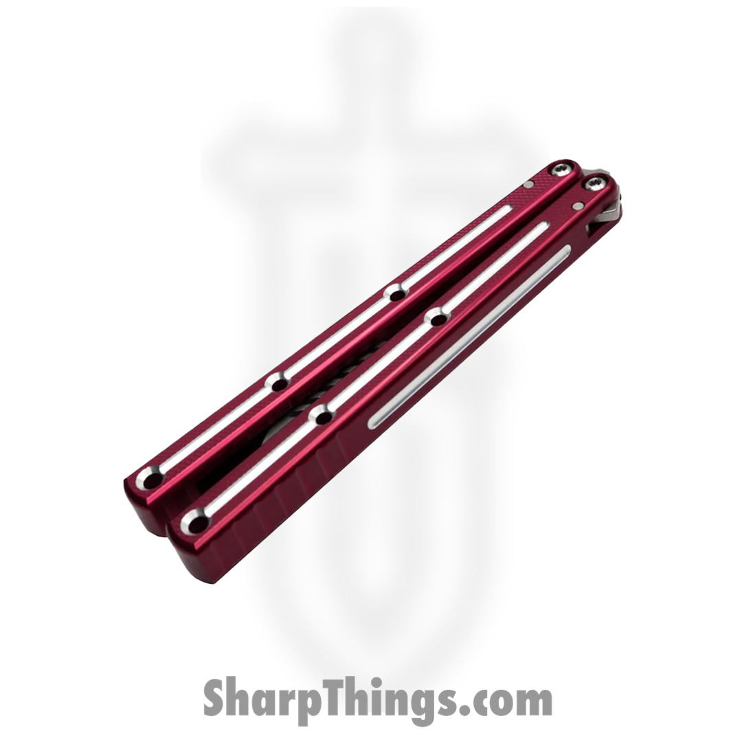 Squid Industries - 77647276 - Krake Raken Trainer V2.5 DT Red - Balisong - Trainer - 7075 Aluminum - Red - Image 2