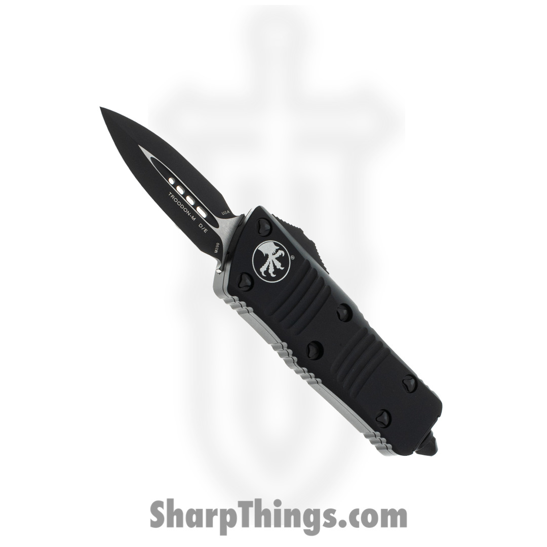 Microtech - 238-1T - Troodon Mini Tactical - OTF Auto - CTS-204P Two Tone Dagger - 6061-T6 Aluminum - Black