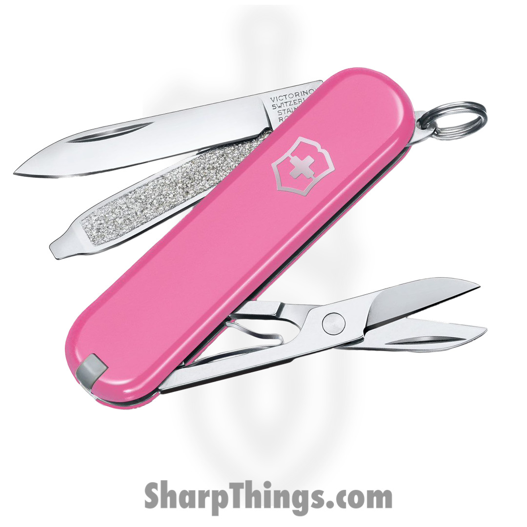 Victorinox - VN0622351G - Classic SD - Folding Knife - Stainless Polished Multi Tool - ABS/Celidor - Cherry Blossom Pink