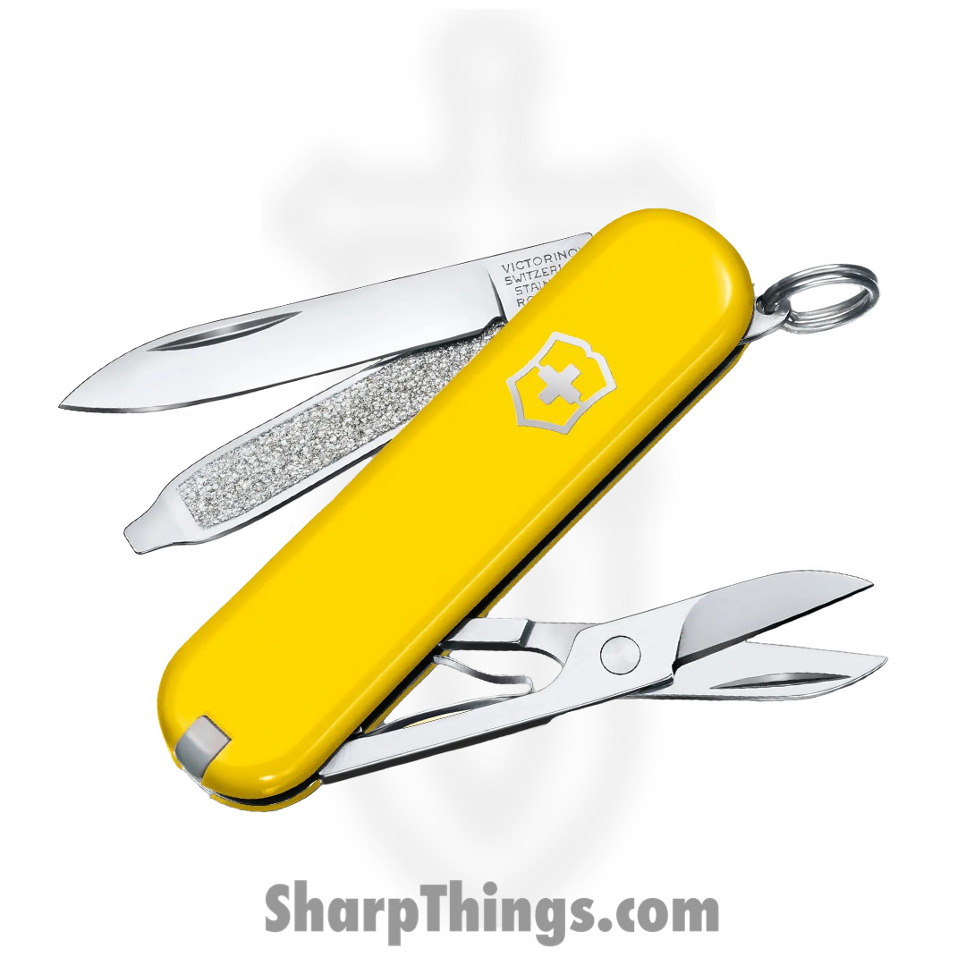 Victorinox - VN062238G - Classic SD - Folding Knife - Stainless Polished Multi Tool - ABS/Celidor - Sunny Side Yellow