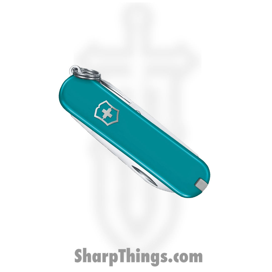 Victorinox - VN0622323G - Classic SD - Folding Knife - Stainless Polished Multi Tool - ABS/Celidor - Mountain Lake Teal - Image 2