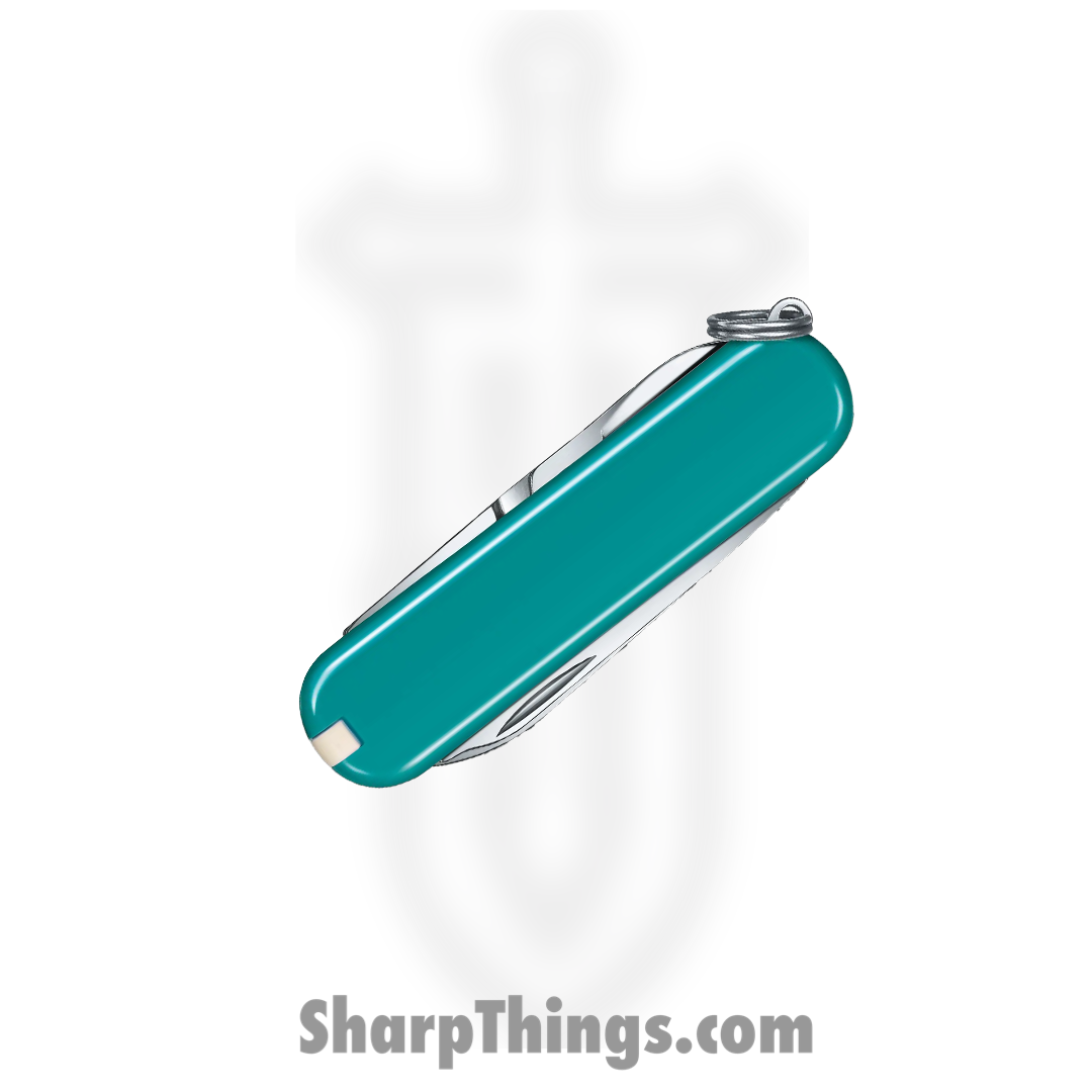 Victorinox - VN0622323G - Classic SD - Folding Knife - Stainless Polished Multi Tool - ABS/Celidor - Mountain Lake Teal - Image 3