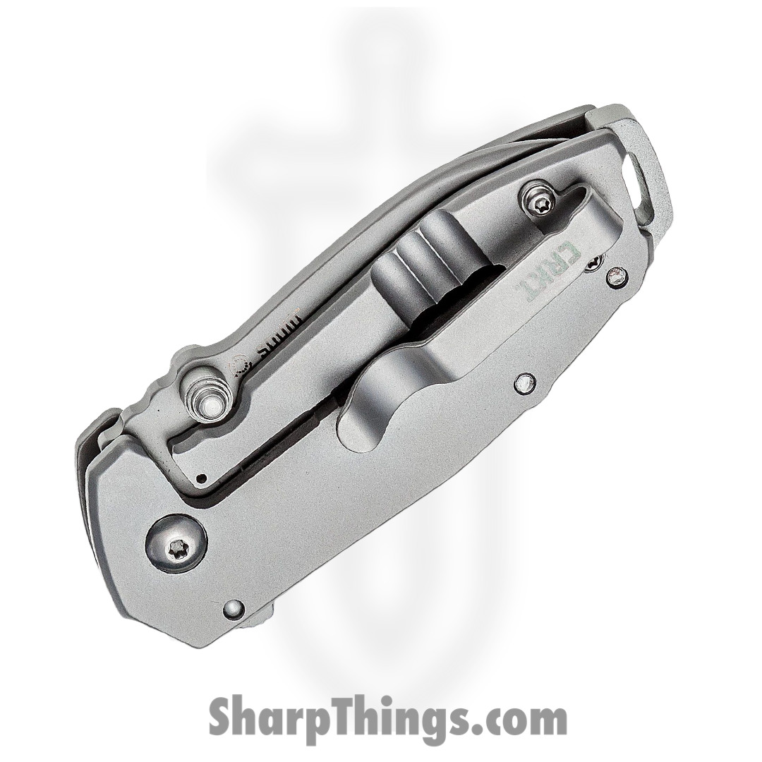 CRKT - 2492 - Squid - Folding Knife - 8Cr14MoV Blasted Drop Point - Stainless - Grey - Image 3