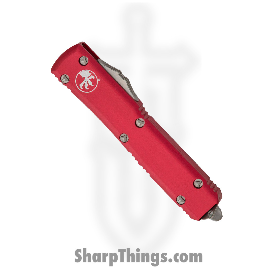 Microtech - 121-4RD - Ultratech - OTF Auto - Elmax, M390, 204P Satin Drop Point - 6061-T6 Aluminum - Red - Image 2