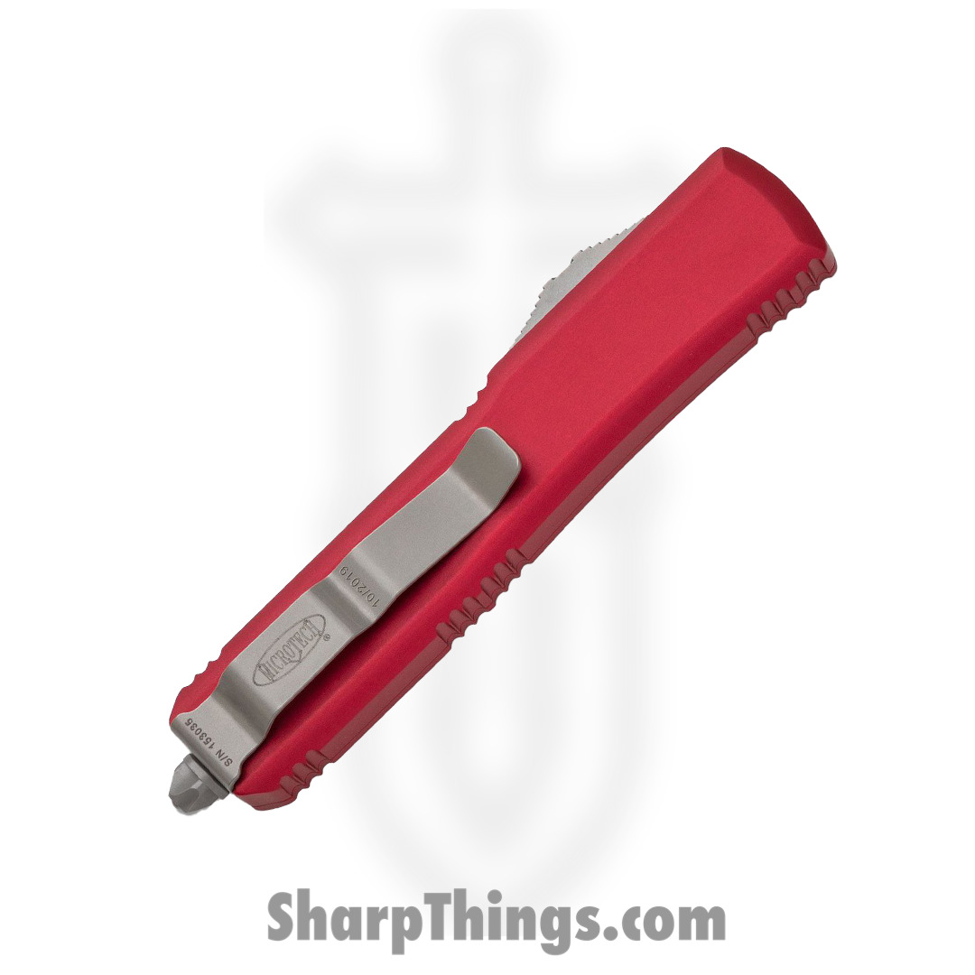 Microtech - 121-4RD - Ultratech - OTF Auto - Elmax, M390, 204P Satin Drop Point - 6061-T6 Aluminum - Red - Image 3
