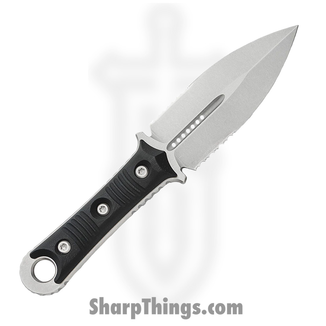Microtech - 201-11 - SBD - Fixed Blade Knife - M390 Stonewash Dagger - G10 - Black - Image 2