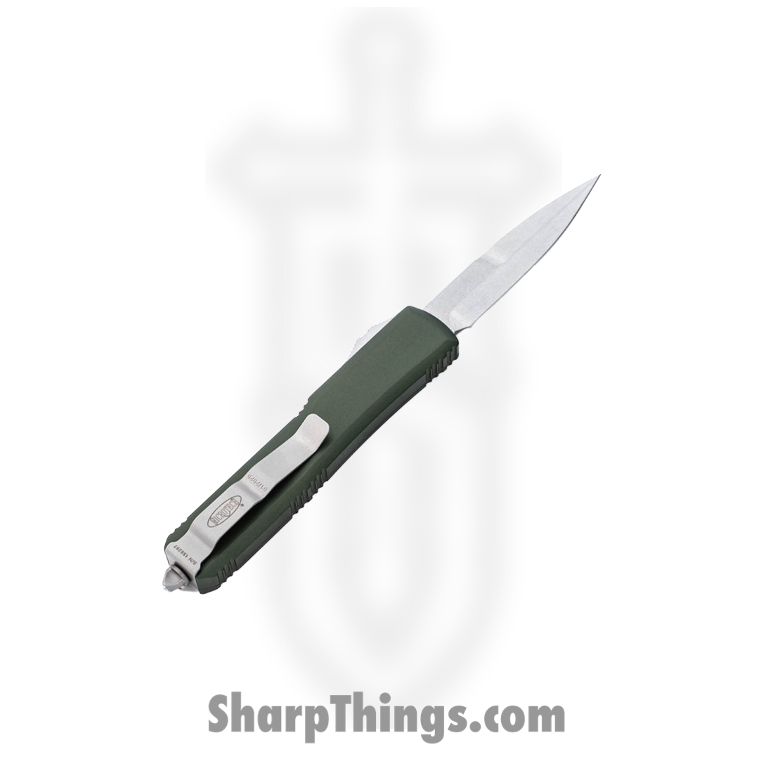 Microtech - 120-10OD - Ultratech - OTF Auto - M390 Stonewash Bayonet - 6061-T6 Aluminum - OD Green - Image 2