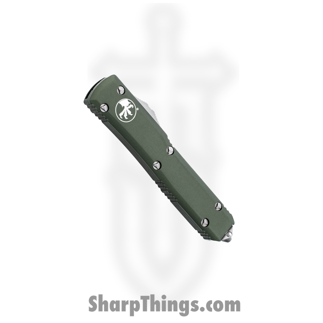 Microtech - 120-10OD - Ultratech - OTF Auto - M390 Stonewash Bayonet - 6061-T6 Aluminum - OD Green - Image 3