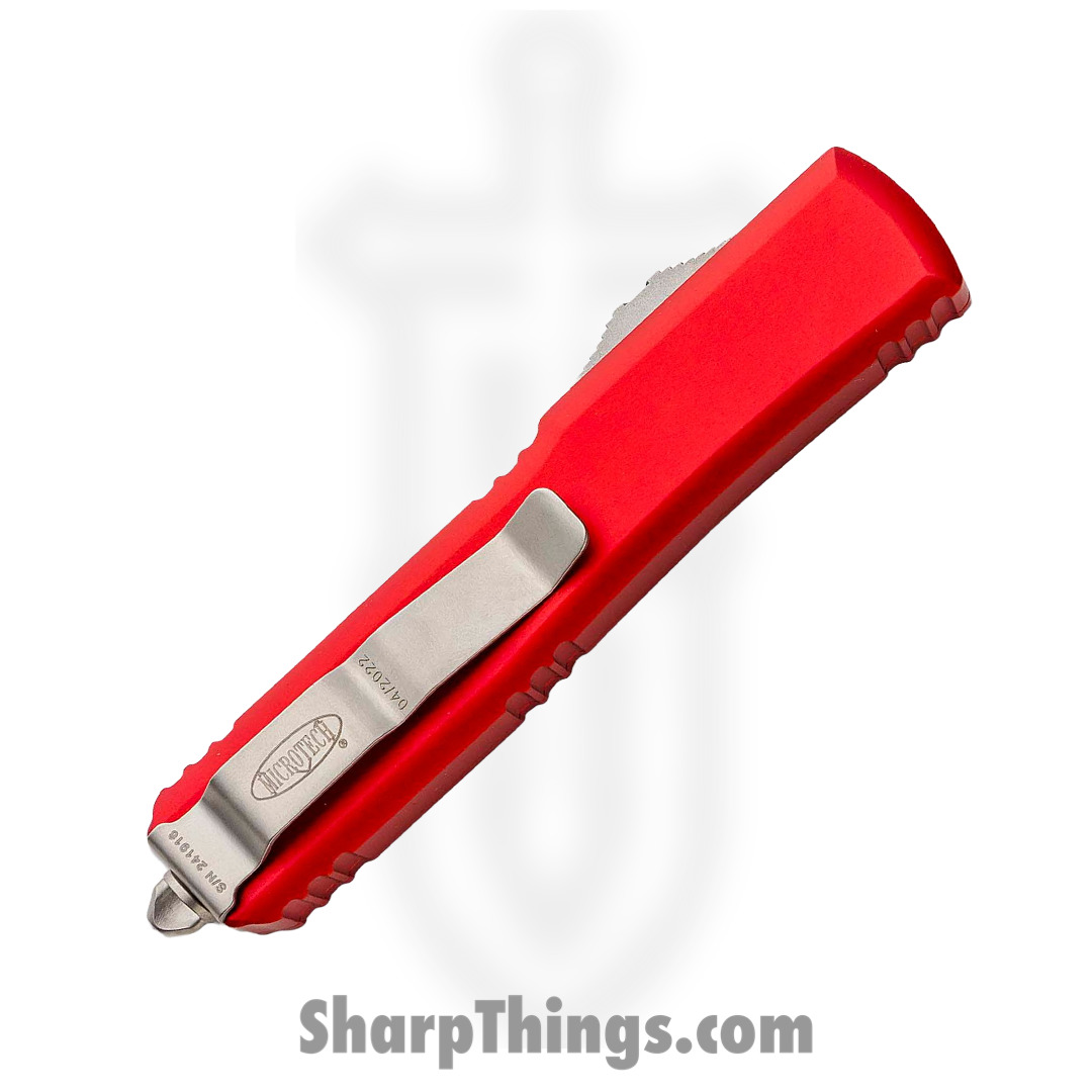 Microtech - 120-4RD - Ultratech - OTF Auto - M390 Satin Bayonet - 6061-T6 Aluminum - Red - Image 3