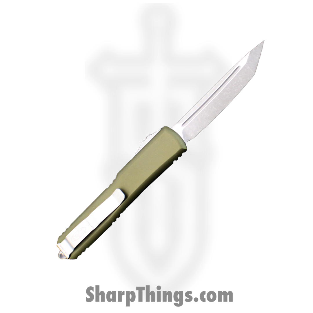 Microtech - 123-10APOD - Ultratech - OTF Auto - Elmax, M390, 204P Apocalyptic Tanto - 6061-T6 Aluminum - OD Green - Image 2