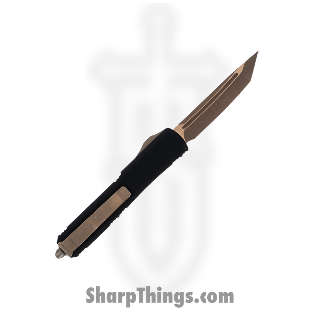 Microtech - 123-13AP - Ultratech - OTF Auto - Elmax, M390, 204P Bronze Apocalyptic Tanto - 6061-T6 Aluminum - Black - Image 2
