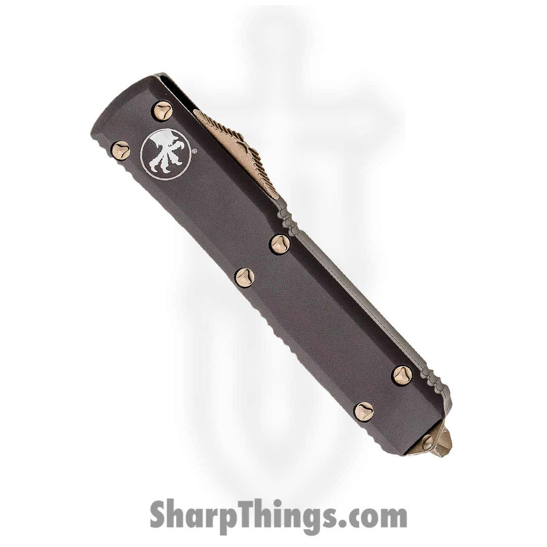 Microtech - 123-13AP - Ultratech - OTF Auto - Elmax, M390, 204P Bronze Apocalyptic Tanto - 6061-T6 Aluminum - Black - Image 3