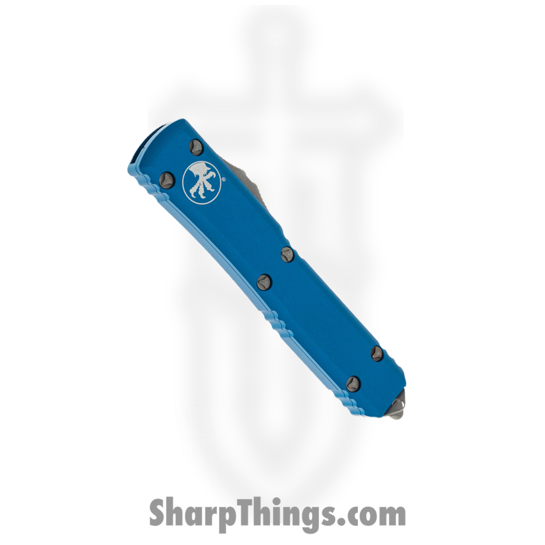 Microtech - 123-11APBL - Ultratech - OTF Auto - Elmax, M390, 204P Apocalyptic Tanto - 6061-T6 Aluminum - Blue - Image 3