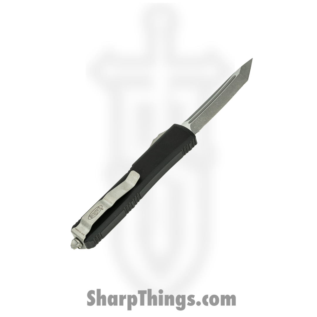 Microtech - 123-12AP - Ultratech - OTF Auto - Elmax, M390, 204P Apocalyptic Tanto - 6061-T6 Aluminum - Black - Image 2
