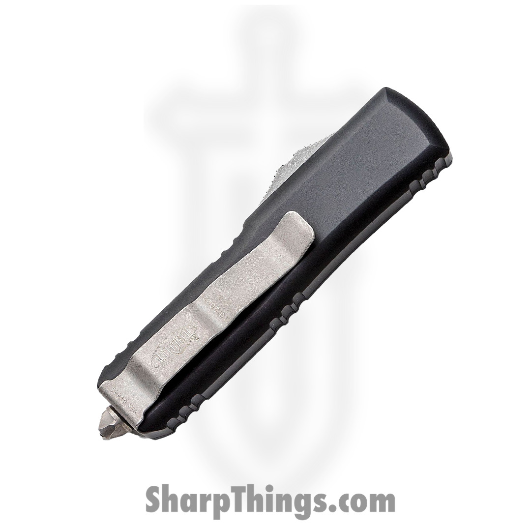 Microtech - 230-10AP - UTX-85 - OTF Auto - Elmax, M390, 204P Apocalyptic Spartan - 6061-T6 Aluminum - Black - Image 3