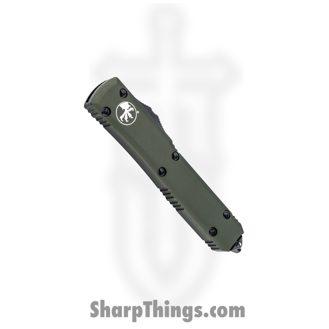 Microtech - 120-1OD - Ultratech - OTF Auto - Elmax, M390, 204P Two Tone Bayonet - 6061-T6 Aluminum - OD Green - Image 3