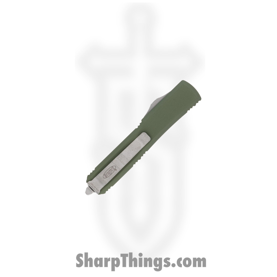 Microtech - 121-10APOD - Ultratech - OTF Auto - Elmax, M390, 204P Apocalyptic Drop Point - 6061-T6 Aluminum - OD Green - Image 4