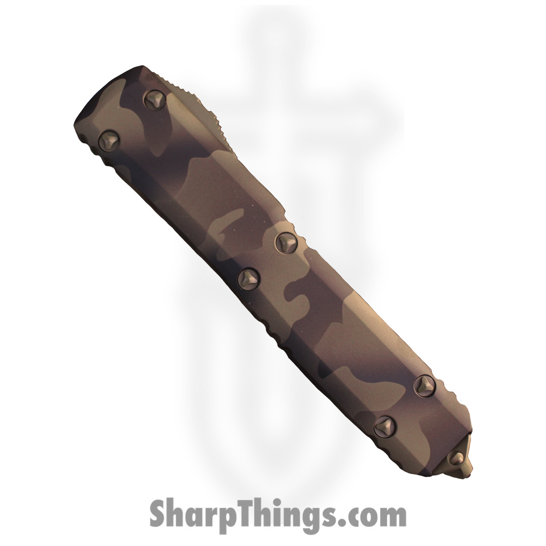 Microtech - 122-3CCS - Ultratech - OTF Auto - Elmax, M390, 204P Coated Dagger - 6061-T6 Aluminum - Coyote Camo - Image 3