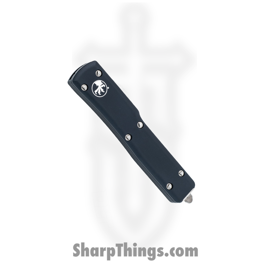 Microtech - 147-12 - UTX-70 - OTF Auto - Elmax, M390, 204P Stonewash Dagger - 6061-T6 Aluminum - Black - Image 3