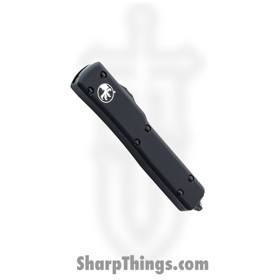Microtech - 147-1T - UTX-70 - OTF Auto - Elmax, M390, 204P Coated Dagger - 6061-T6 Aluminum - Black - Image 3