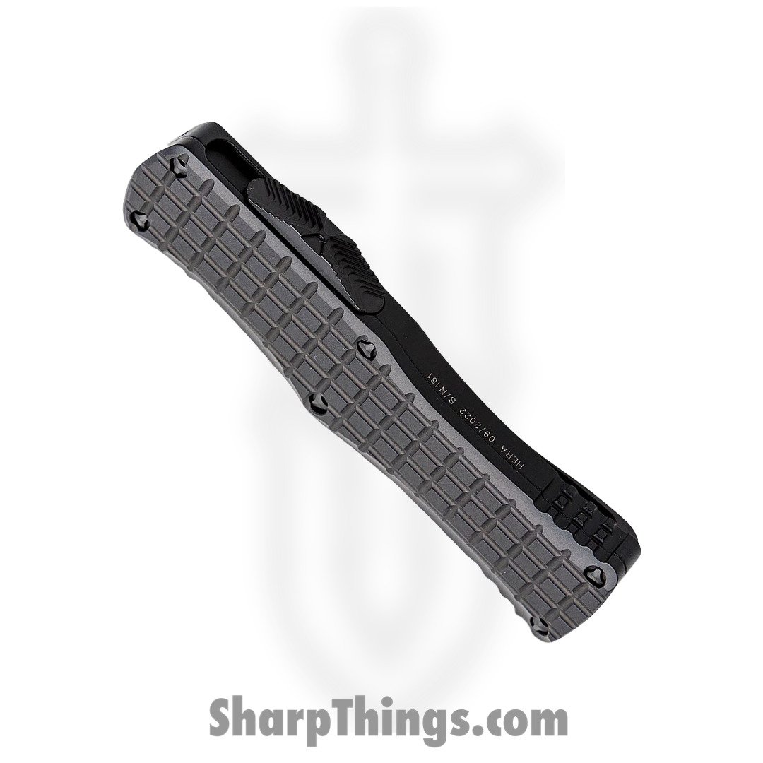 Microtech - 703-1TFRS - Hera Tactical Signature Series - OTF Auto - Elmax, M390, 204P Coated Drop Point - 6061-T6 Aluminum/Frag - Black - Image 3