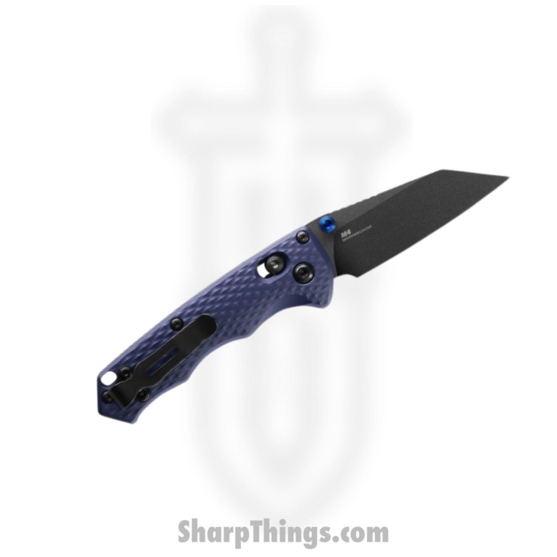 Benchmade - 290BK - Full Immunity - Folding Knife - CPM-M4 Cobalt Black Wharncliffe - Aluminum - Crater Blue - Image 3