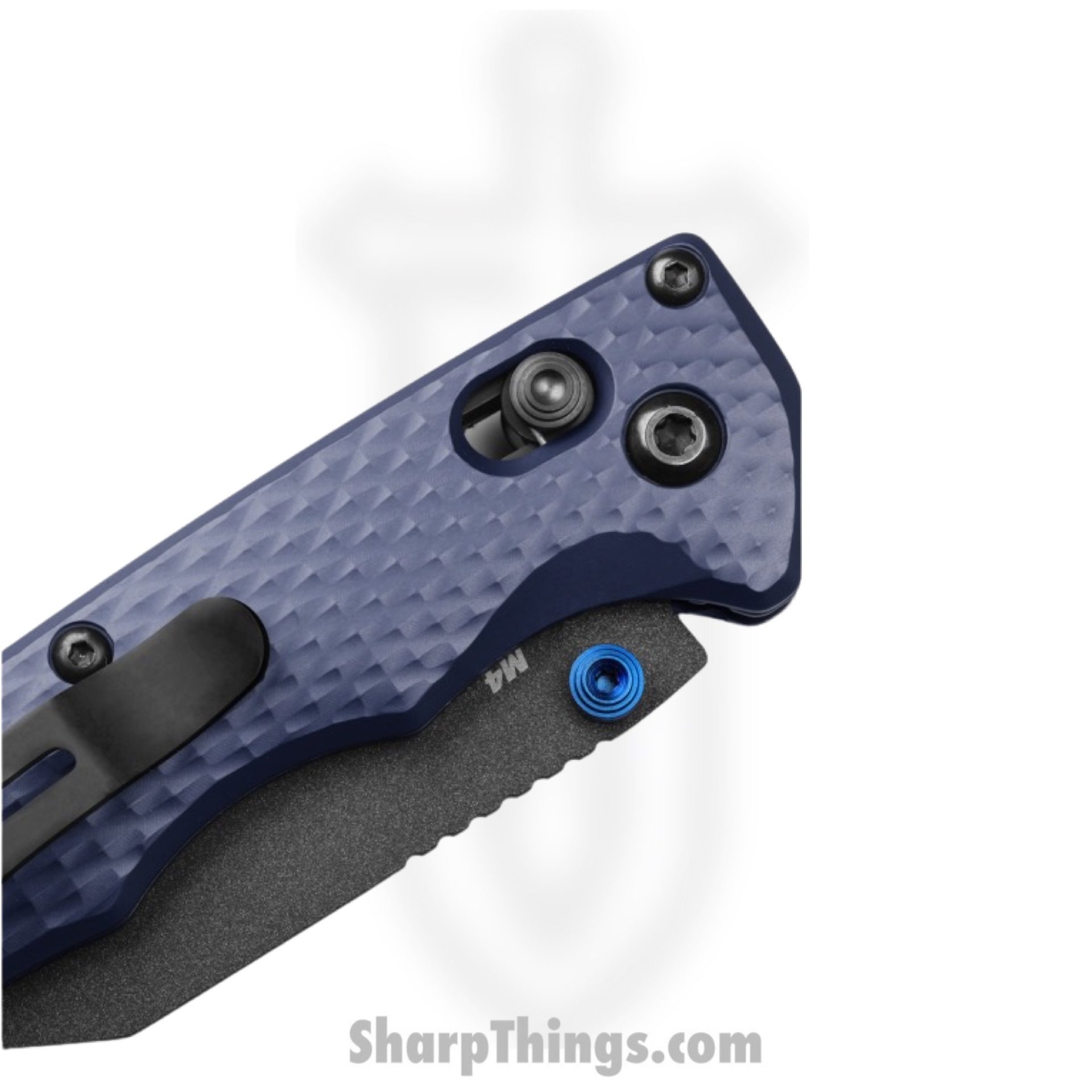 Benchmade - 290BK - Full Immunity - Folding Knife - CPM-M4 Cobalt Black Wharncliffe - Aluminum - Crater Blue - Image 5