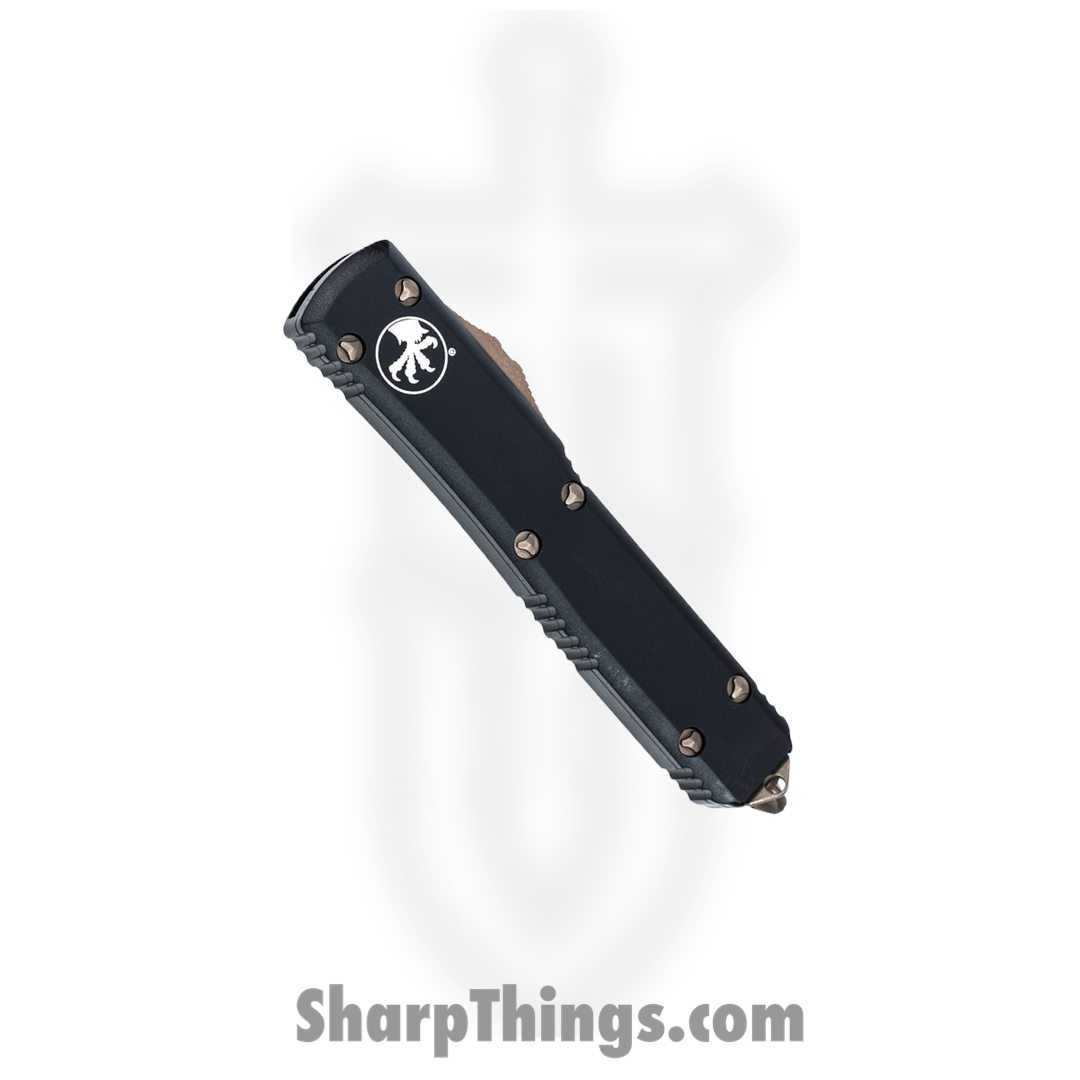 Microtech - 122-13AP - Ultratech - OTF Auto - Elmax, M390, 204P Bronze Apocalyptic Dagger - 6061-T6 Aluminum - Black - Image 3