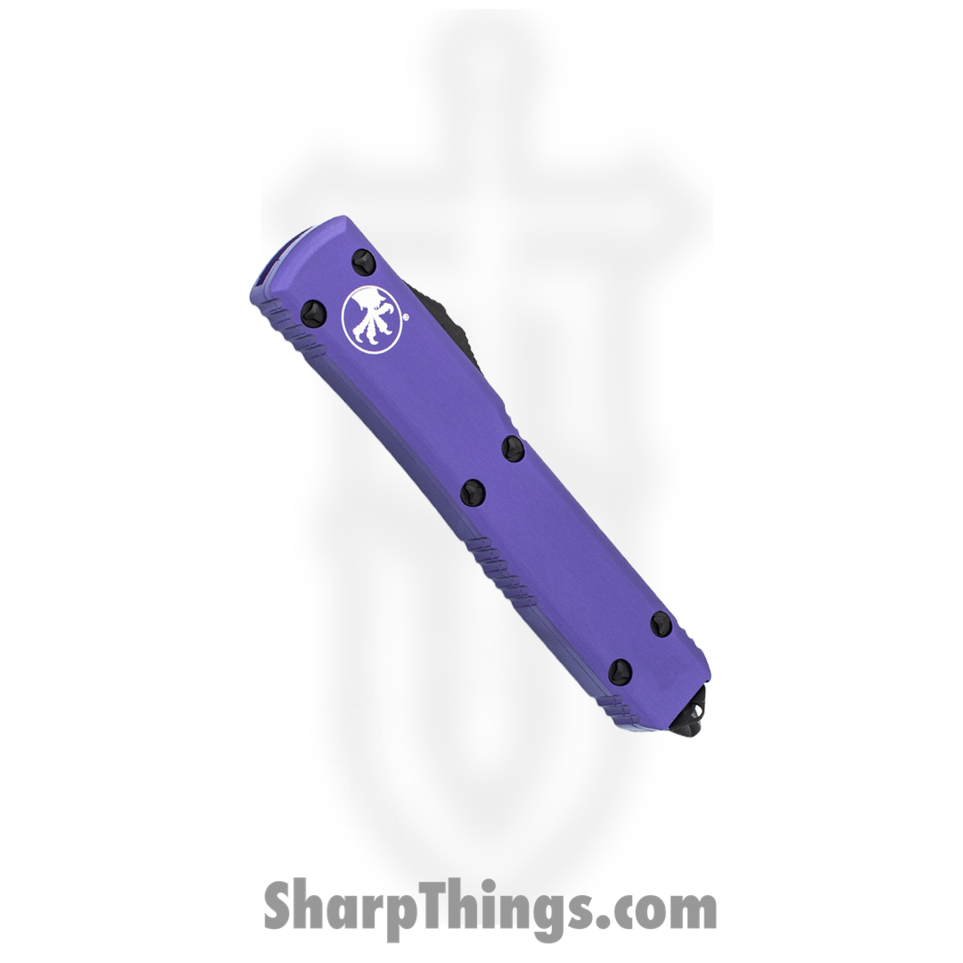 Microtech - 122-1PU - Ultratech - OTF Auto - Elmax, M390, 204P Coated Dagger - 6061-T6 Aluminum - Purple - Image 3