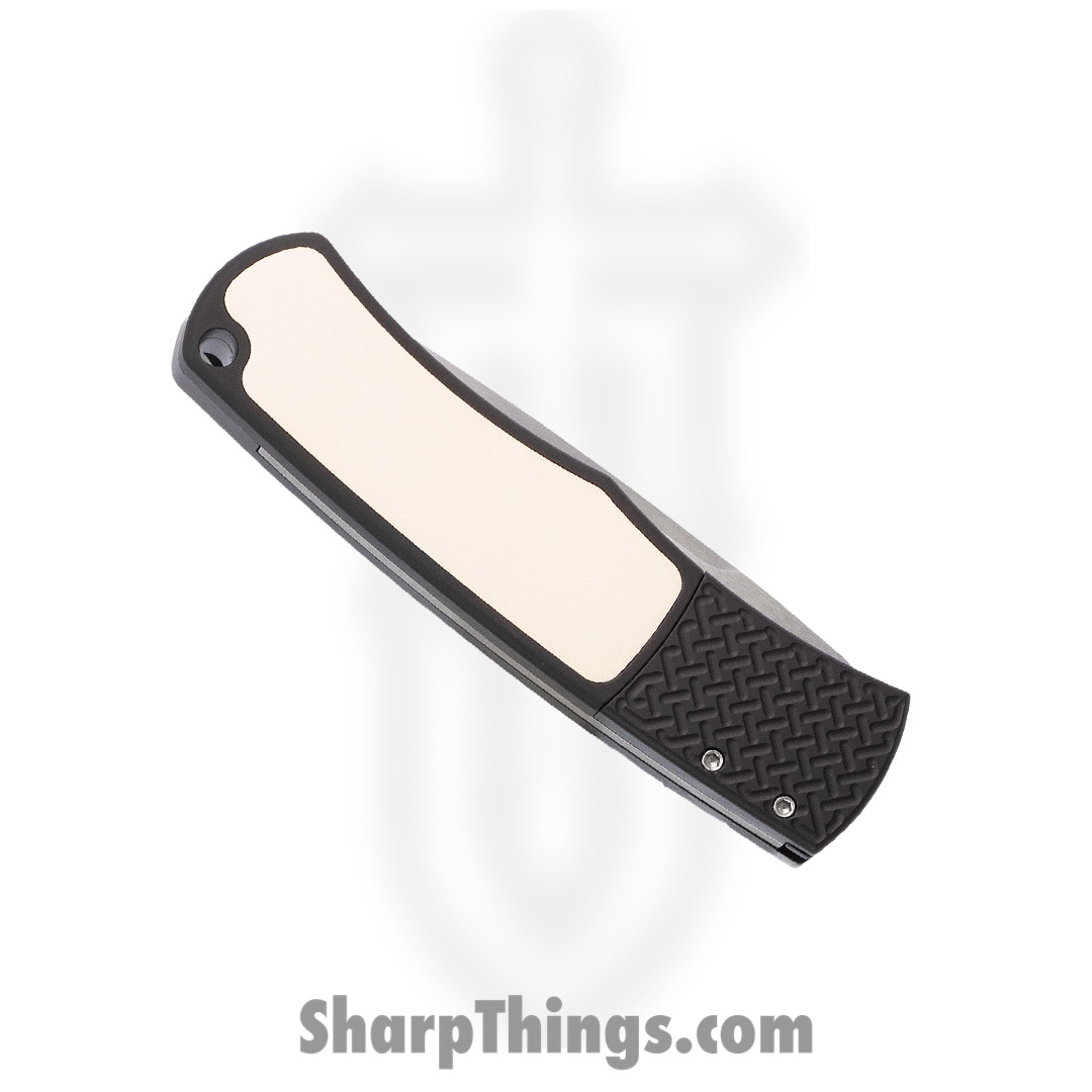 ProTech - BR-1.51 - Magic Bolster Tuxedo - Automatic Knife - 154CM Stonewash Drop Point - Aluminum/Micarta - Black/White - Image 2
