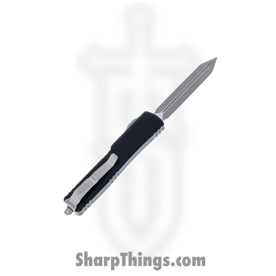 Microtech - 249-10AP - UTX-70 - OTF Auto - Elmax, M390, 204P Apocalyptic Spartan - 6061-T6 Aluminum - Black - Image 2