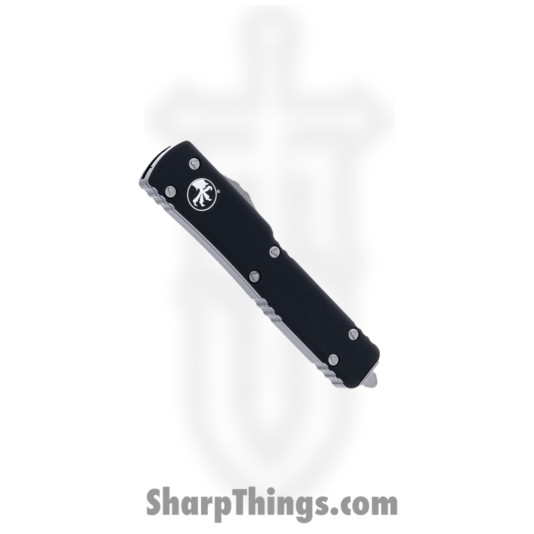 Microtech - 249-10AP - UTX-70 - OTF Auto - Elmax, M390, 204P Apocalyptic Spartan - 6061-T6 Aluminum - Black - Image 3