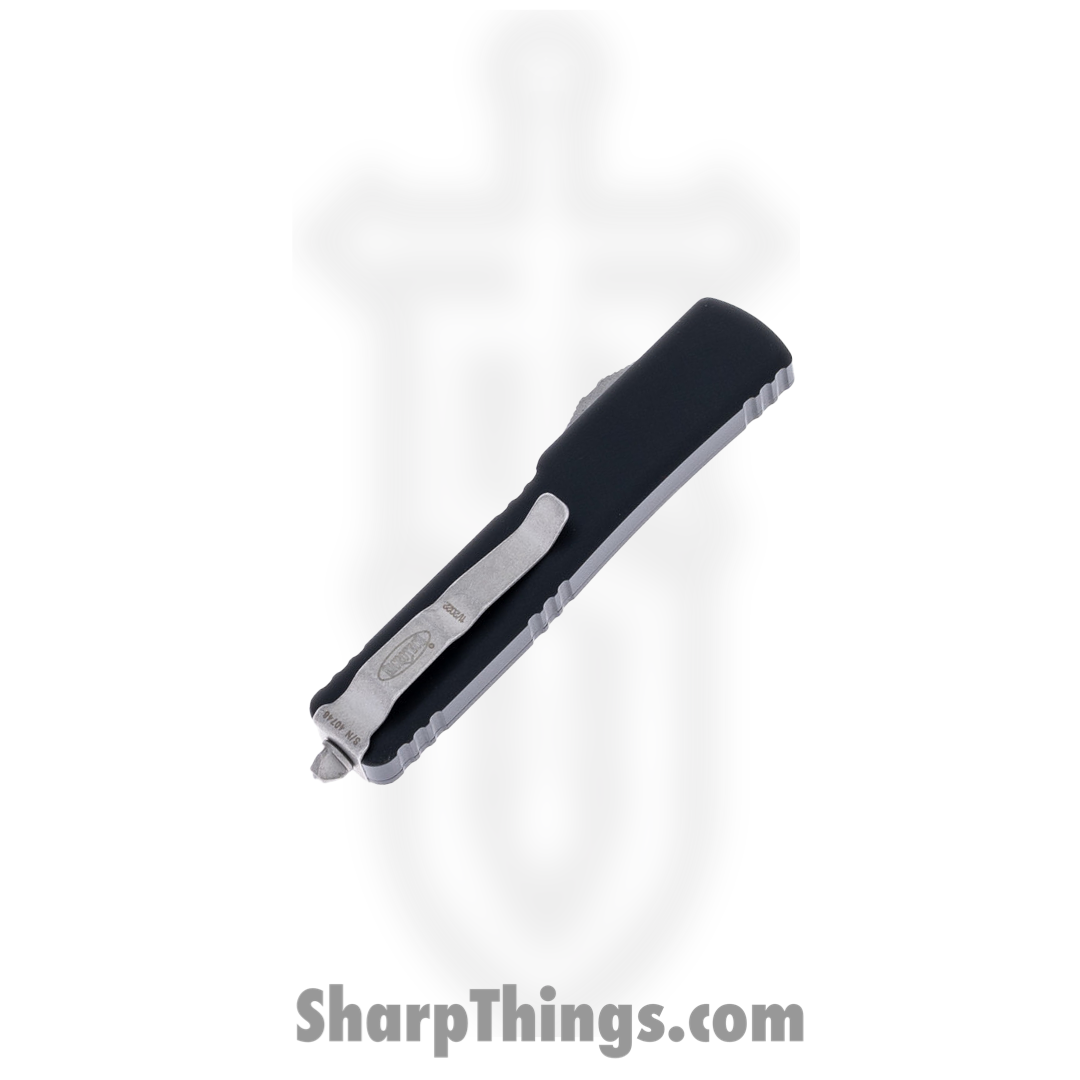 Microtech - 249-10AP - UTX-70 - OTF Auto - Elmax, M390, 204P Apocalyptic Spartan - 6061-T6 Aluminum - Black - Image 4
