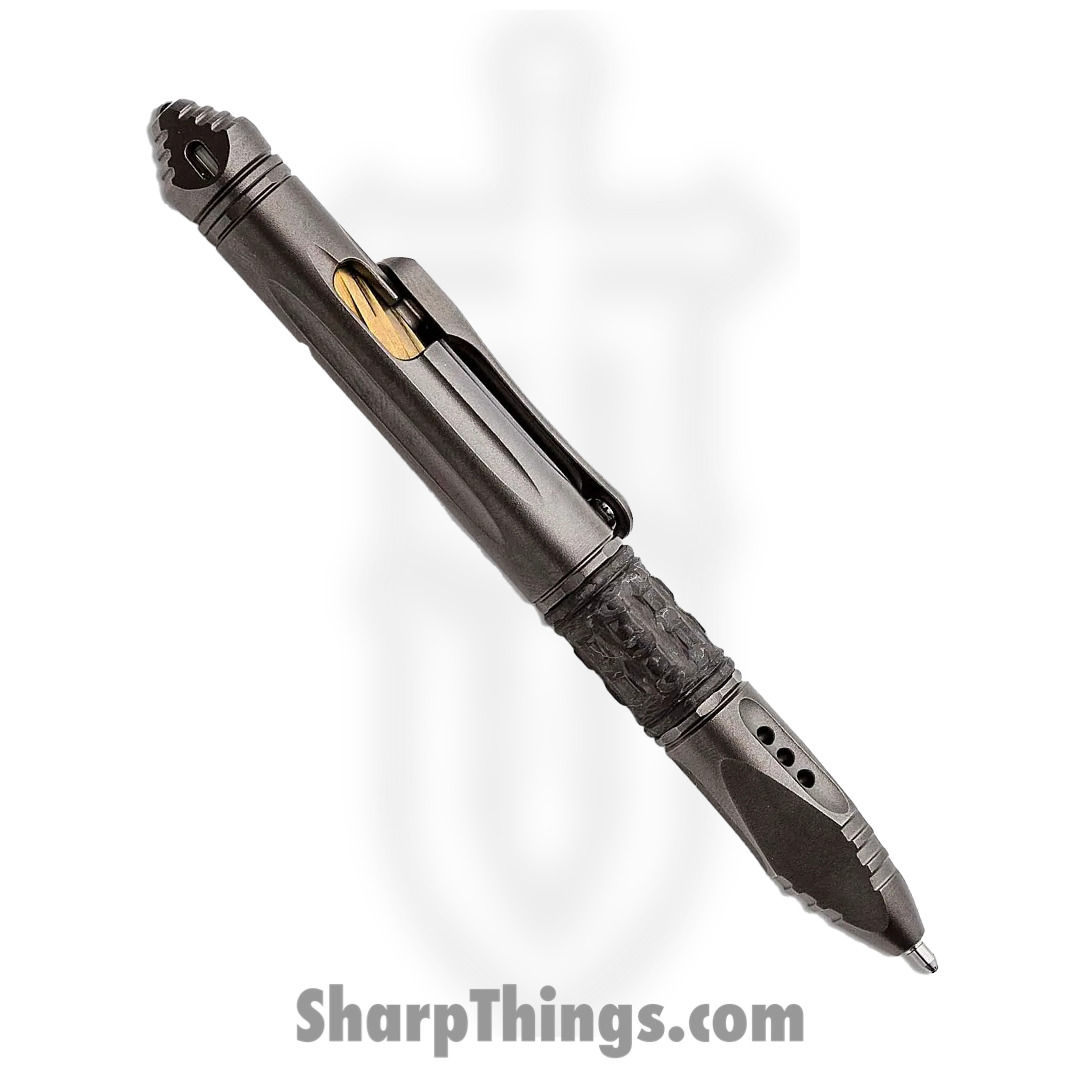 Microtech - 403M-TI-SPTRI - Kyroh Mini Shot Peened Bolt Action Titanium Pen - Tritium Cap Insert