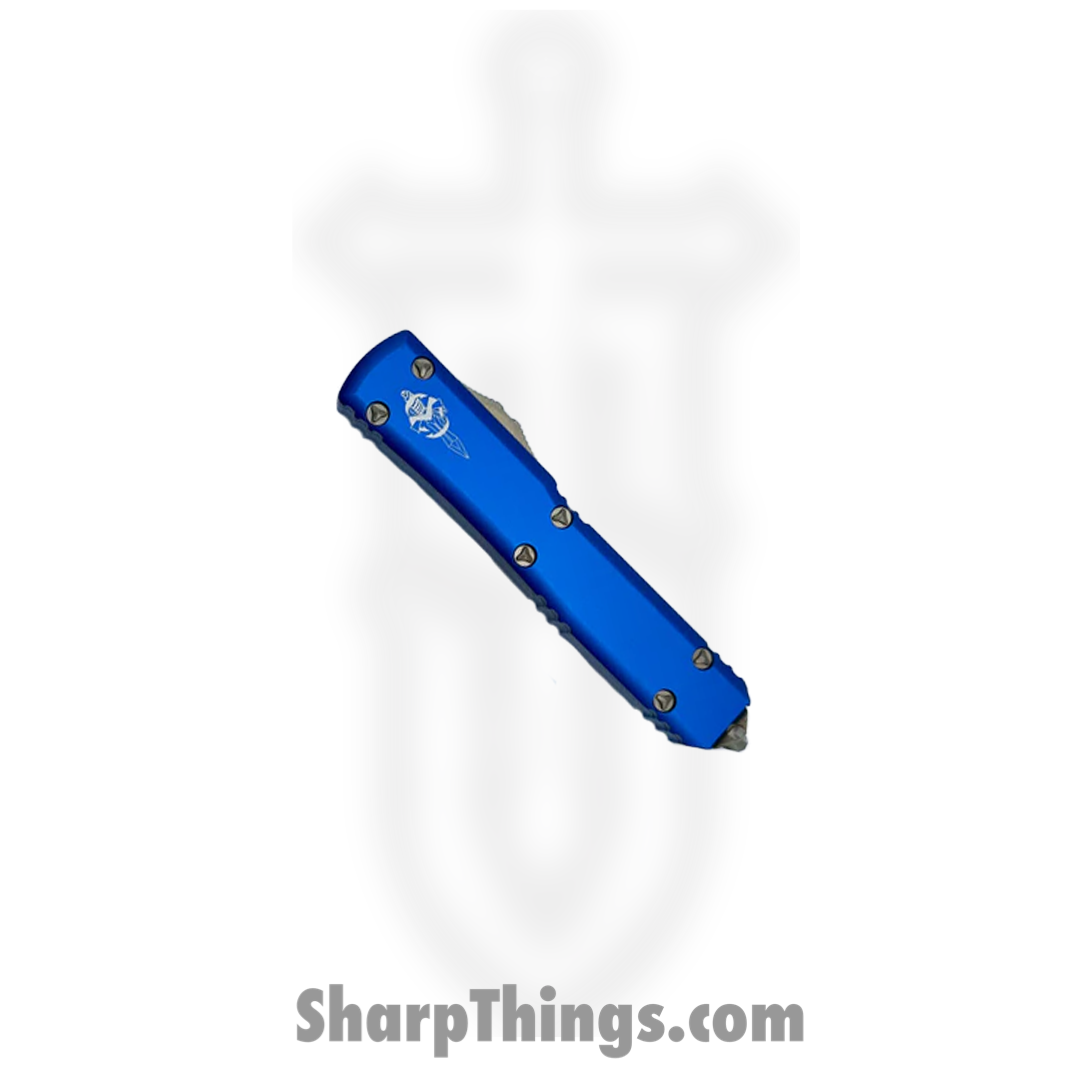 Microtech - 119W-13BLS - Ultratech Signature Series - OTF Auto - Elmax, M390, 204P Bronze Warhound - 6061-T6 Aluminum - Blue - Image 3