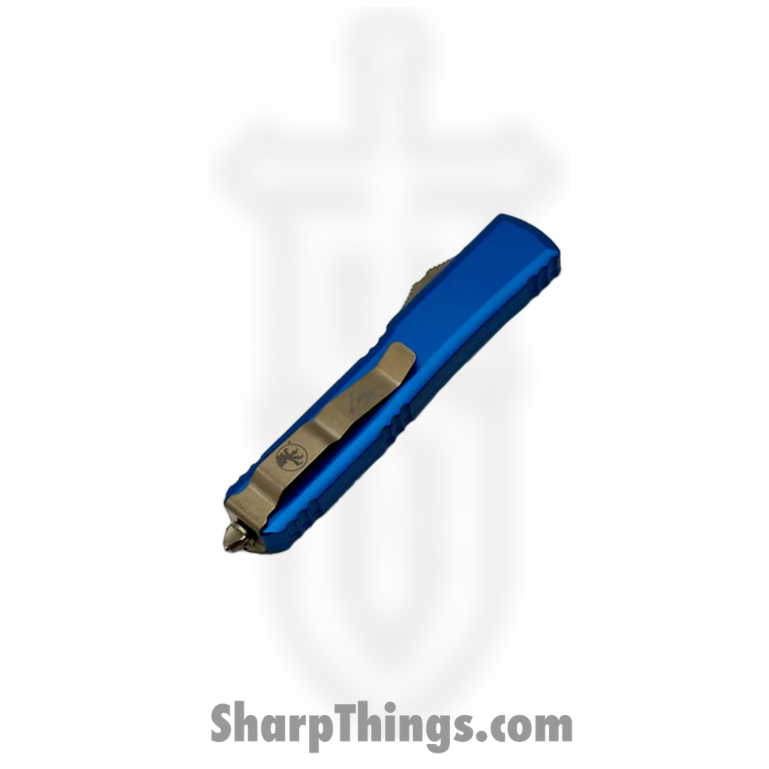 Microtech - 119W-13BLS - Ultratech Signature Series - OTF Auto - Elmax, M390, 204P Bronze Warhound - 6061-T6 Aluminum - Blue - Image 4